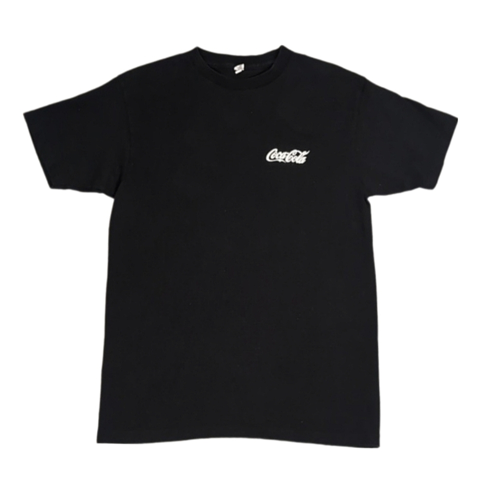 Zync Coca Cola Embroidered Tshirt Crew Neck Employee Novelty Black Medium